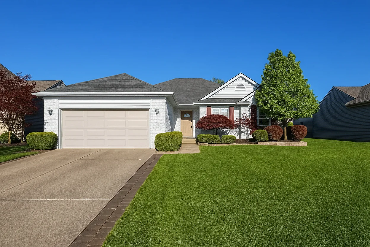 White Painted Brick House Pic